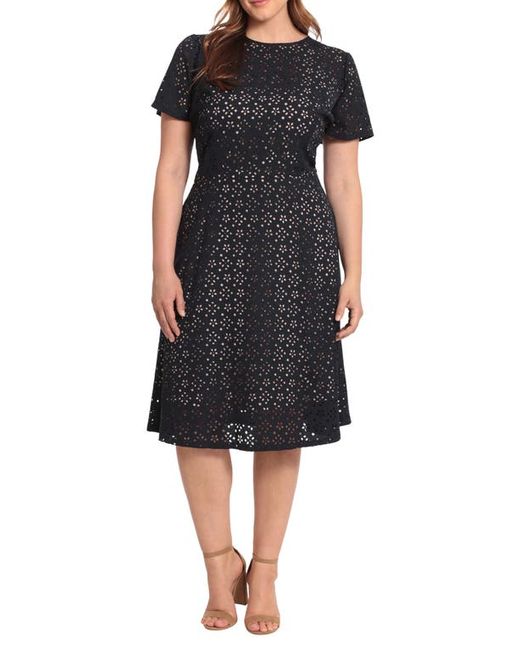 Maggy London Laser Cut A-Line Dress in at