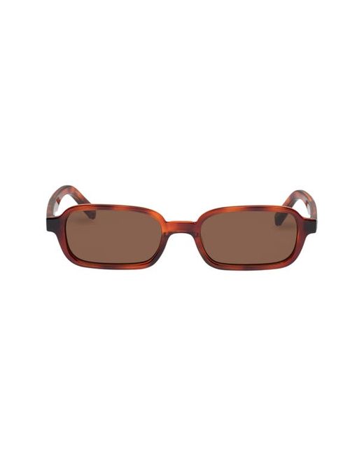 Le Specs Pilferer 53mm Rectangular Sunglasses in Tort Mono at