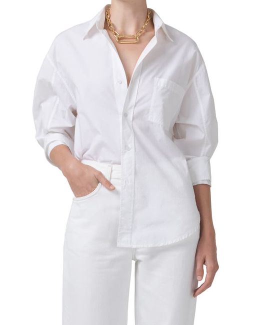 Citizens of Humanity Kayla Oversize Poplin Button-Up Shirt in at
