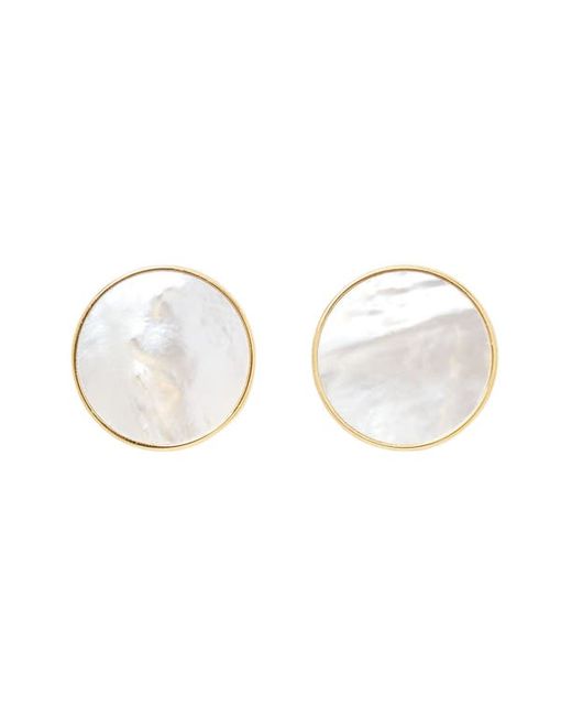 Kate Spade New York mother-of-pearl statement drop earrings in Cream/Gold at