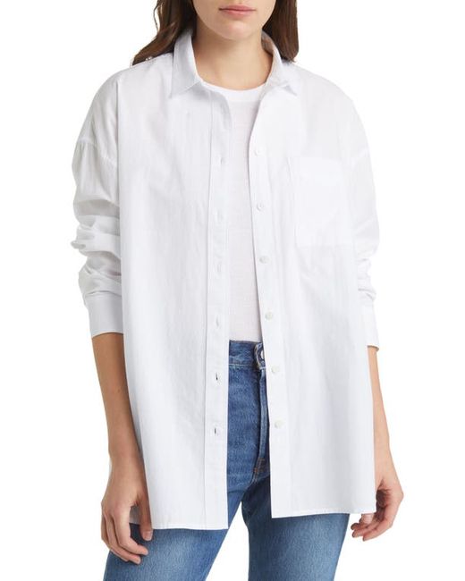 Madewell The Signature Poplin Oversize Button-Up Shirt in at