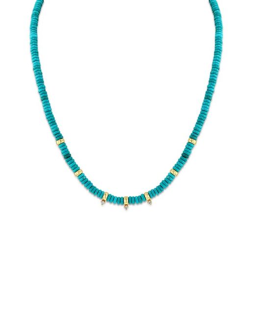 Zoe Chicco Turquoise Beaded Necklace in at