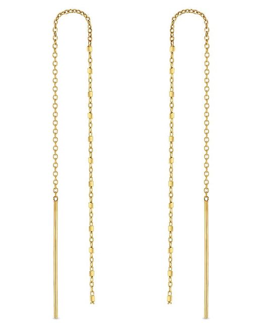 Zoe Chicco Chain Drop Threader Earrings in at