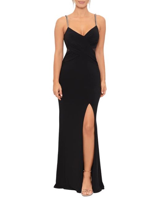 Xscape Mesh Inset Gown in at