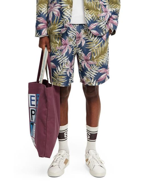 Scotch & Soda Floral Pleated Shorts in at