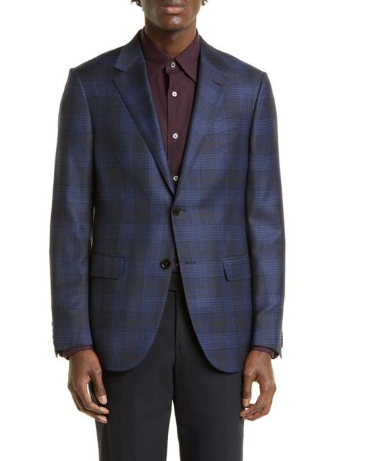 Z Zegna Milano Easy Plaid Wool Sport Coat in at