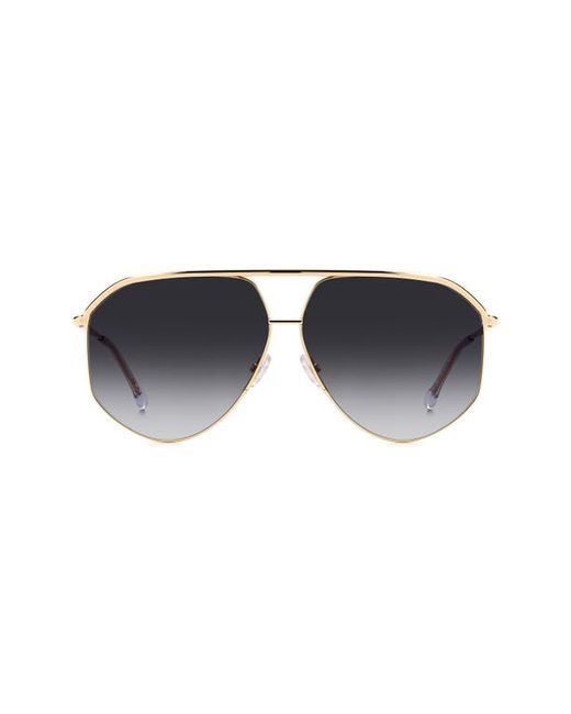 Isabel Marant Wild Metal 64mm Gradient Oversize Aviator Sunglasses in Rose Gold/Grey Shaded at