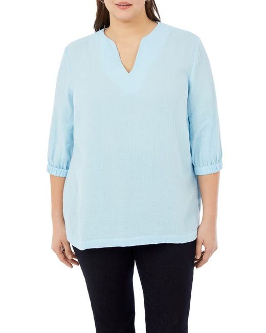 Foxcroft Evie Cotton Gauze Blouse in at