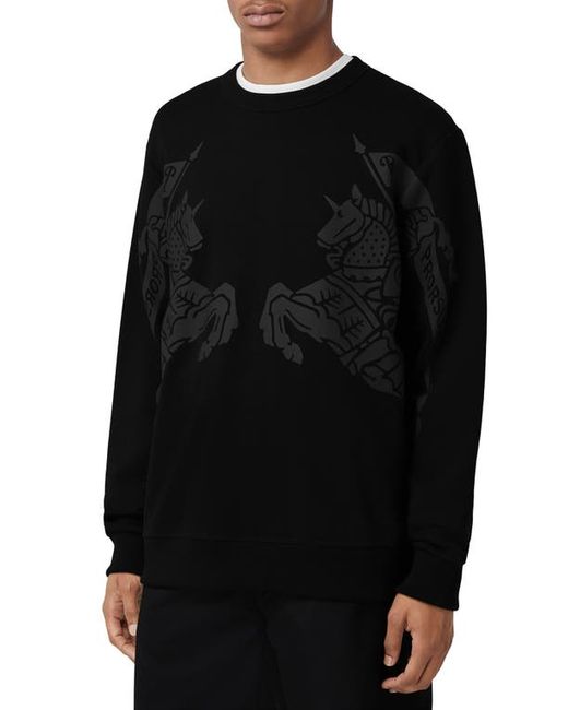 Burberry Horndon Equestrian Knight Cotton Graphic Sweatshirt in at