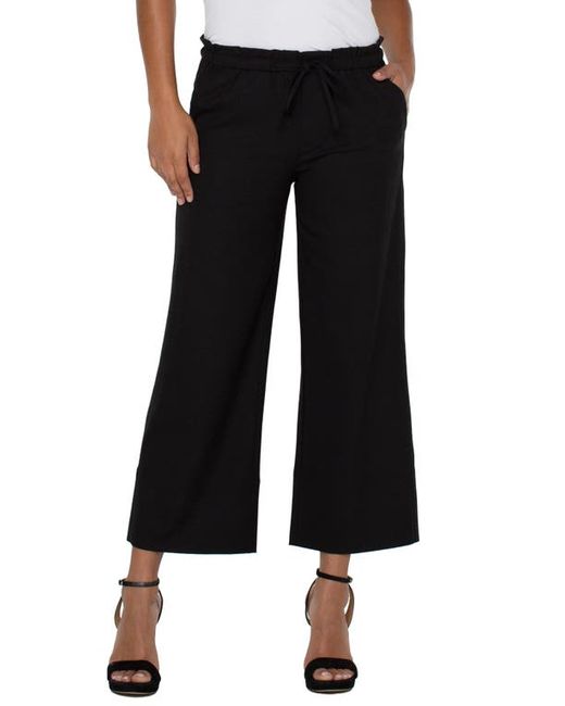 Liverpool Los Angeles Tie Waist Ankle Wide Leg Pants in at