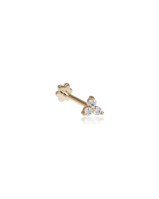 Maria Tash Large Diamond Trinity Threaded Stud Earring in Gold/Diamond at