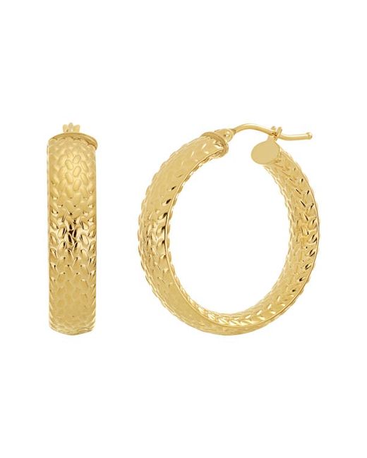 Bony Levy 14K Gold Textured Hoop Earrings in at