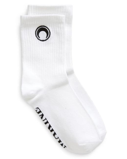 Marine Serre Embroidered Olympic Moon Crew Socks in at