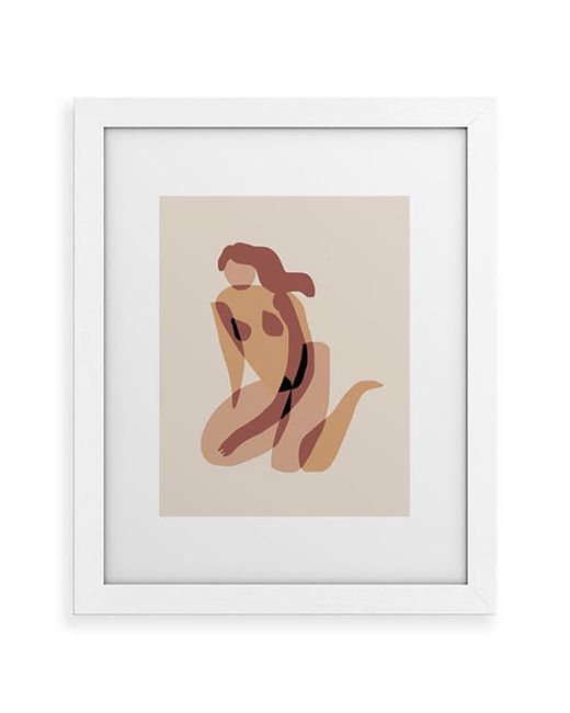 DENY Designs Terracotta Nude Framed Wall Art in at