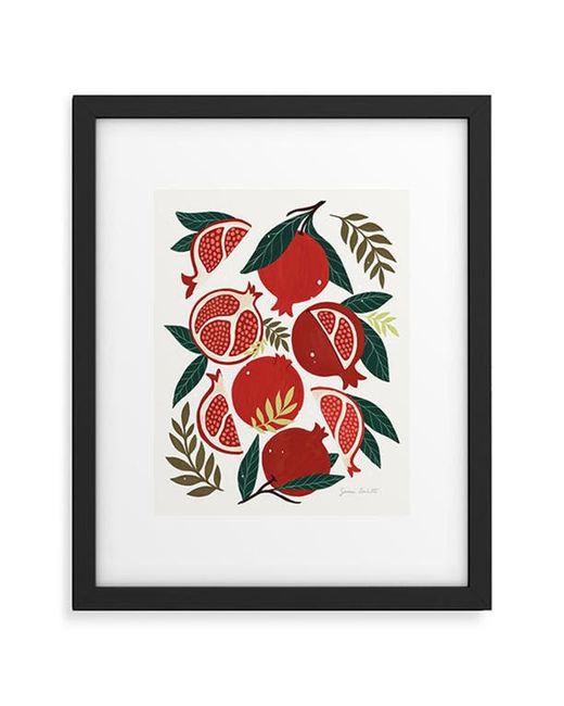 DENY Designs Pomegranates Pattern Framed Art Print in at