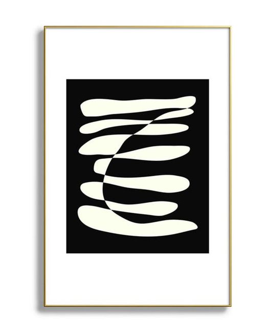 DENY Designs Abstract Compostion in Black Framed Art Print at