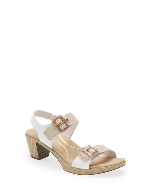 Naot Mode Sandal in Soft Ivory/Latte/Gold at
