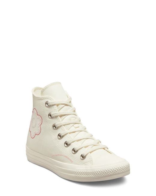 Converse Chuck Taylor All Star High Top Sneaker in Egret/Sunrise Black at