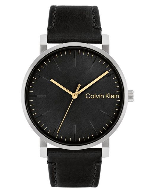 Calvin Klein Leather Strap Watch 43mm at