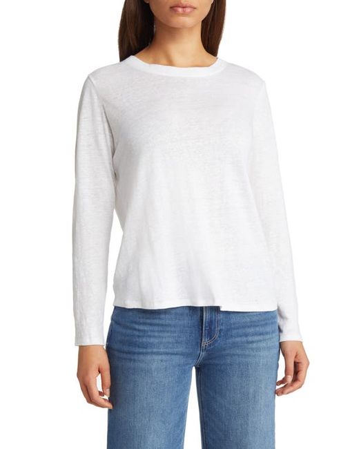 Eileen Fisher Organic Linen Long Sleeve T-Shirt in at