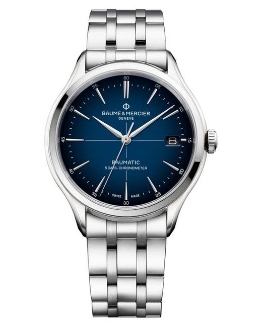 Baume & Mercier Clifton Baumatic 10468 Automatic Bracelet Watch 40mm in at