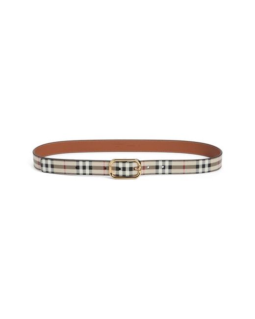 Burberry Vintage Check Belt in Check/Gold at