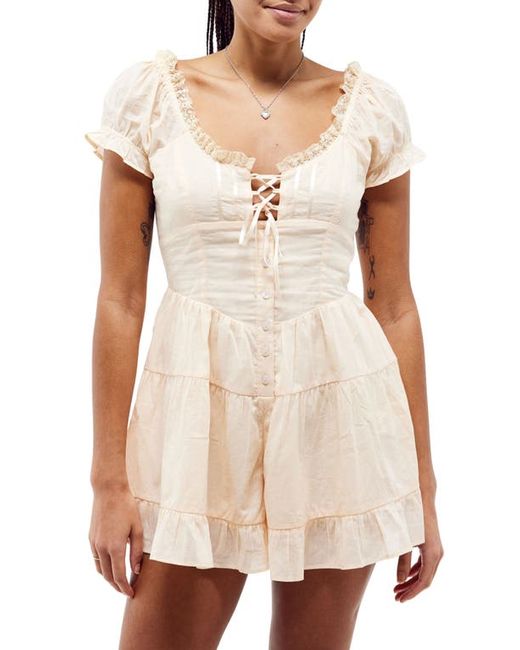 BDG Urban Outfitters Lilly Lace-Up Romper in at
