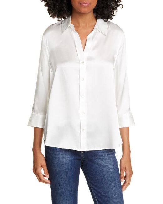 L'agence Dani Silk Charmeuse Blouse in at