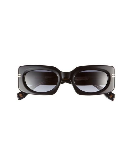 Marc Jacobs 50mm Rectangle Sunglasses in Black/Grey Shaded at