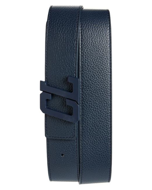 Christian Louboutin Happy Rui Logo Buckle Leather Belt in Marine/Marine/Marine at