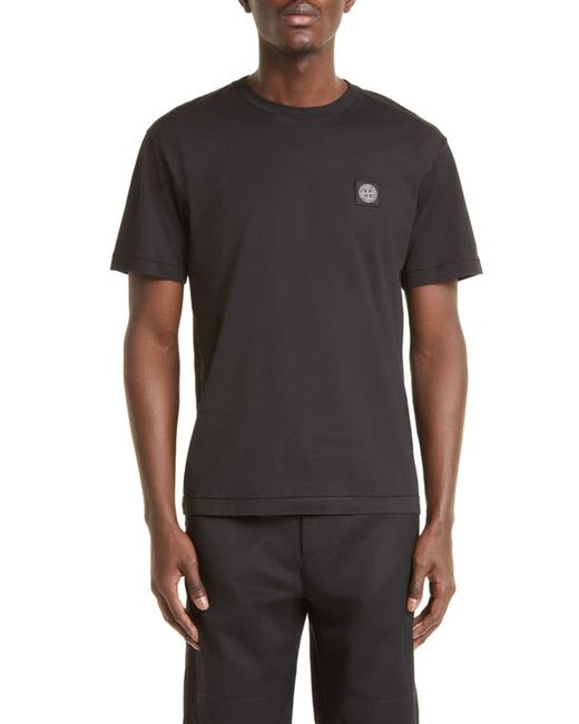 Stone Island Logo Patch Cotton T-Shirt in at