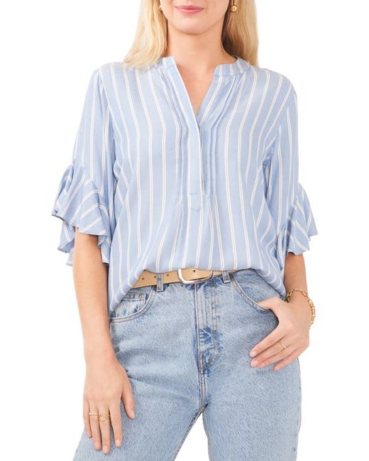 Vince Camuto Stripe Ruffle Sleeve Blouse in at
