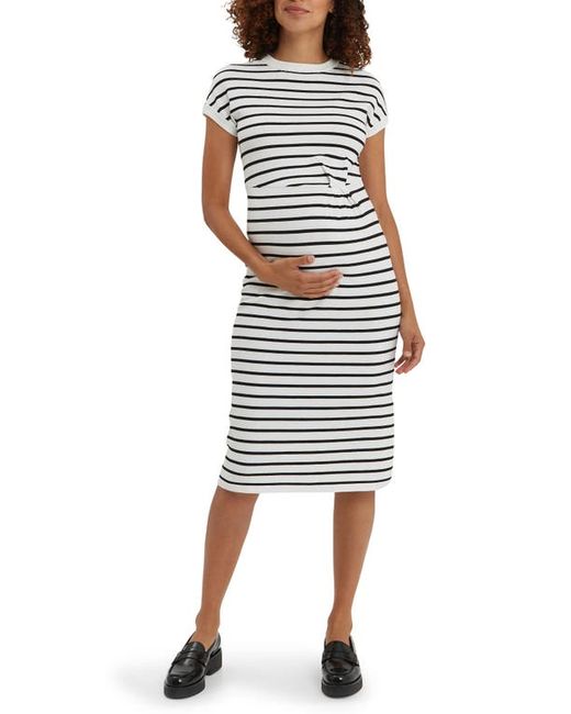 Nom Maternity Lydia Stripe Knit Maternity Dress in at