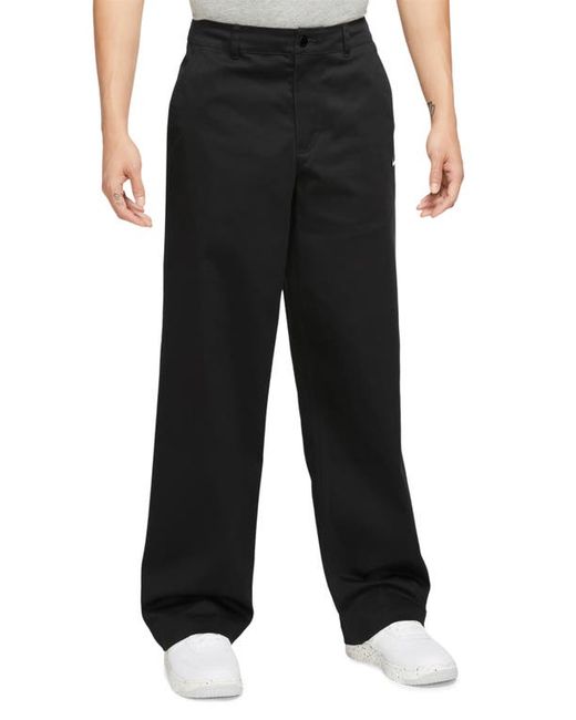 Nike Life Stretch Cotton Chino Pants in Black at