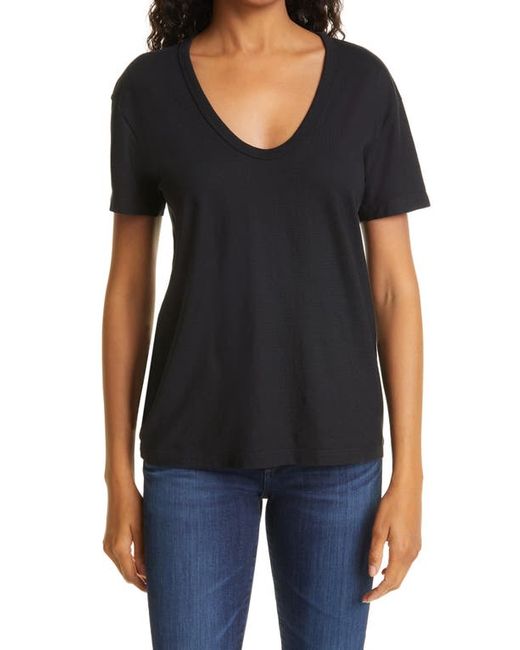Ag Jagger Relaxed Cotton U-Neck T-Shirt in at