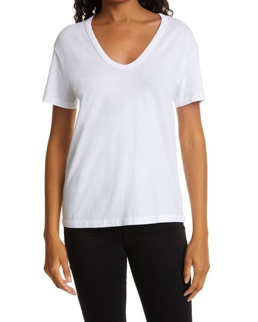Ag Jagger Relaxed Cotton U-Neck T-Shirt in at