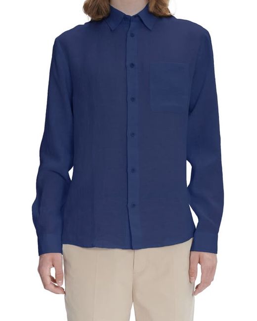 A.P.C. . Cassel Linen Button-Up Shirt in at