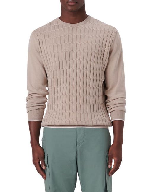 Bugatchi Mixed Stitch Cotton Sweater in at