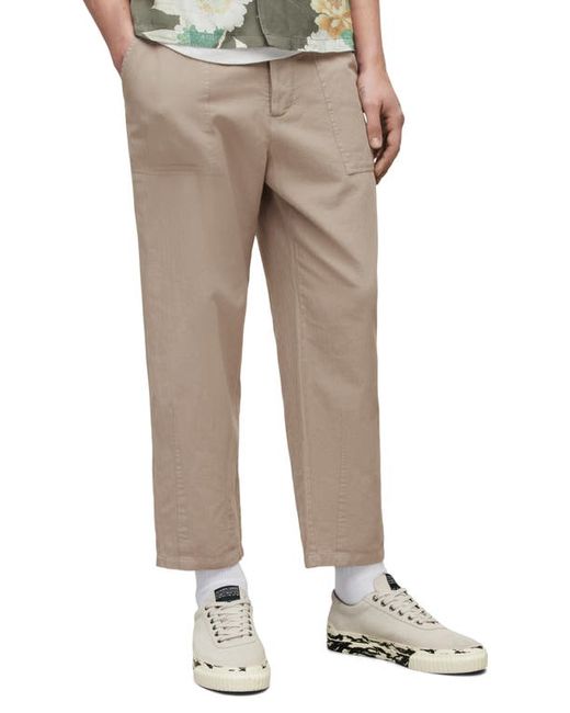 AllSaints Archer Cotton Linen Trousers in at
