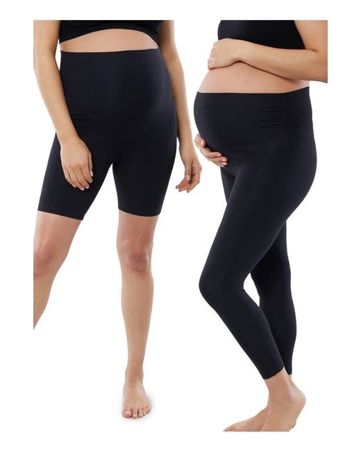Ingrid & Isabel® Ingrid Isabel 2-Pack Maternity 7/8 Leggings Bike Shorts in at