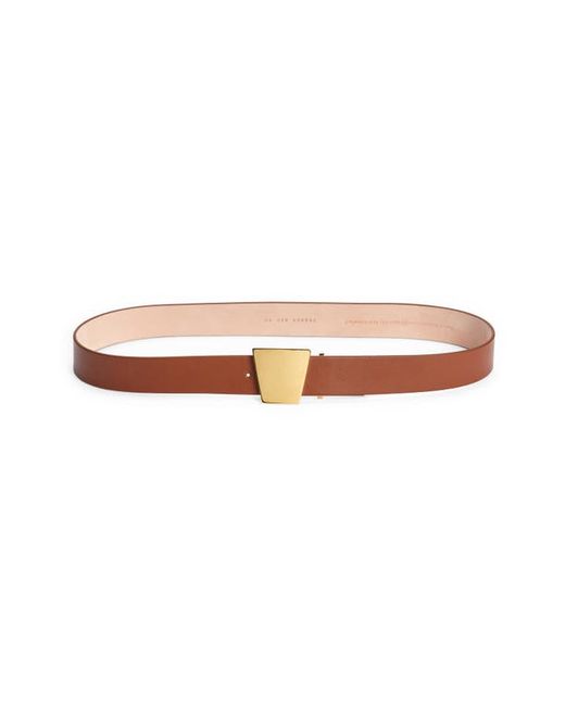 Akris Trapezoid Buckle Leather Belt in at