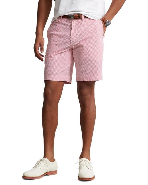 Polo Ralph Lauren Pinstripe Stretch Flat Front Chino Shorts in at