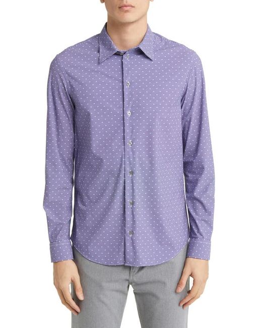Emporio Armani Micro Dot Stretch Button-Up Shirt in at