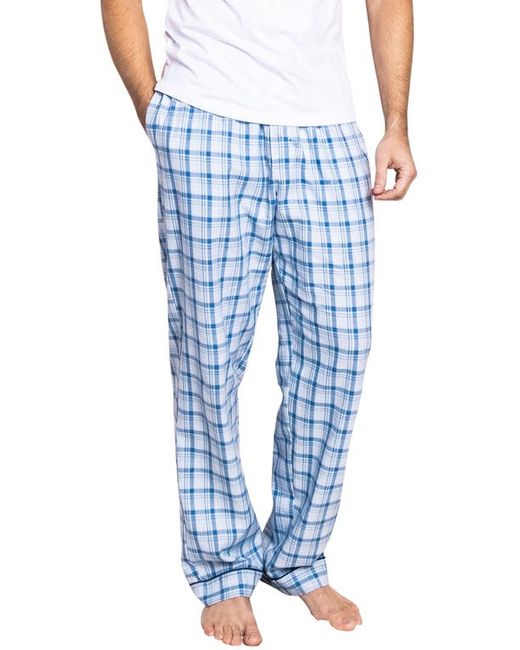 Petite Plume Seafarer Tartan Plaid Cotton Pajama Pants in at