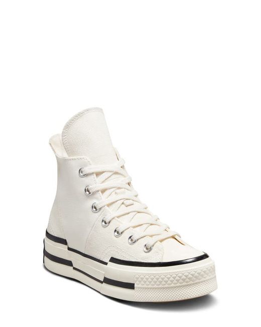 Converse Chuck Taylor All Star 70 Plus High Top Sneaker in Egret/Egret at 6