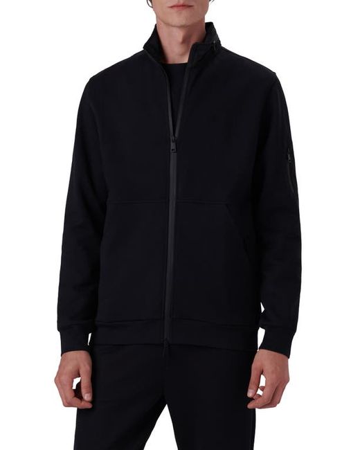 Bugatchi Cotton Blend Zip-Up Knit Jacket in at