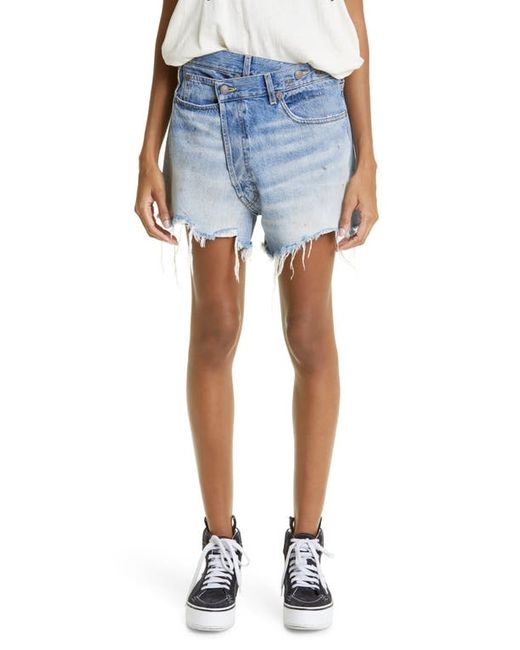 R13 Crossover Denim Shorts in at