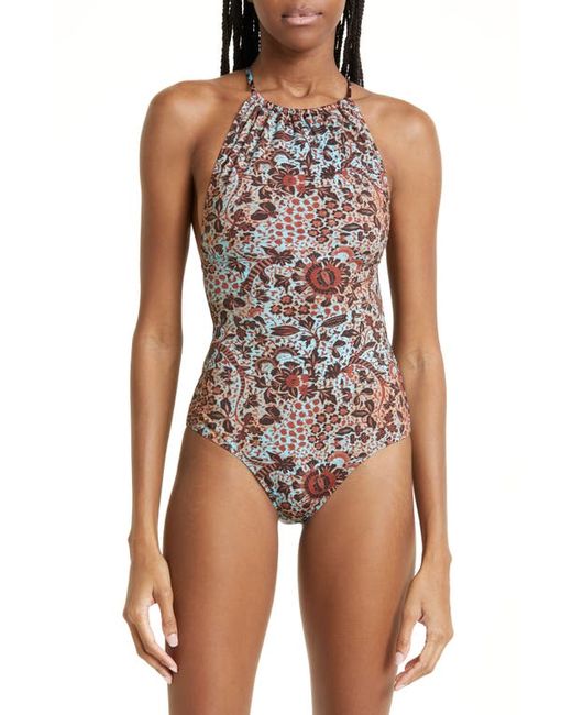 Ulla Johnson Odelia Halter One-Piece Swimsuit in at