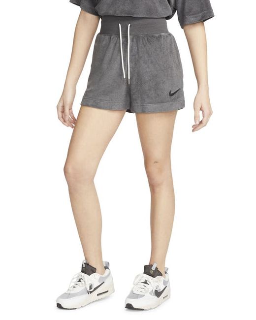 Nike Sportswear Terry Shorts in Anthracite/Black at