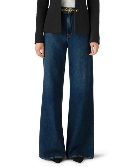 St. John Collection Paseo Nonstretch Denim Wide Leg Jeans in at